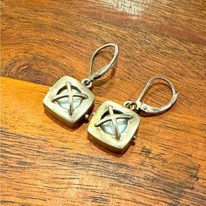 Sliver Gold and Freshwater Pearl Earrings Handmade by an Artist